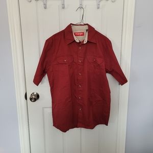 Mens Medium Red Short Sleve  Shirt